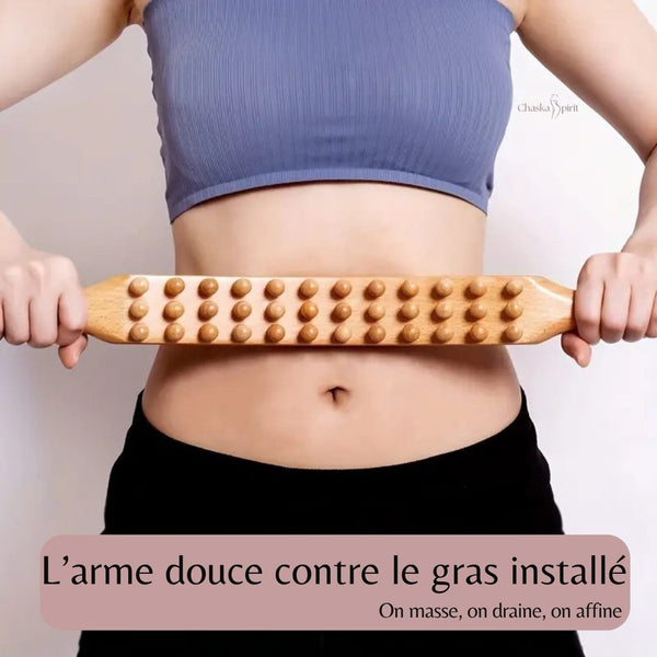 Bâton de madérothérapie – 36 perles