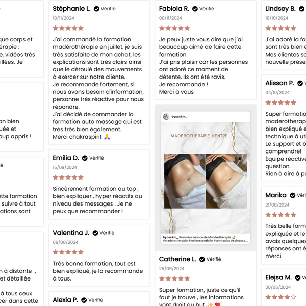 Formation en ligne Maderothérapie corps