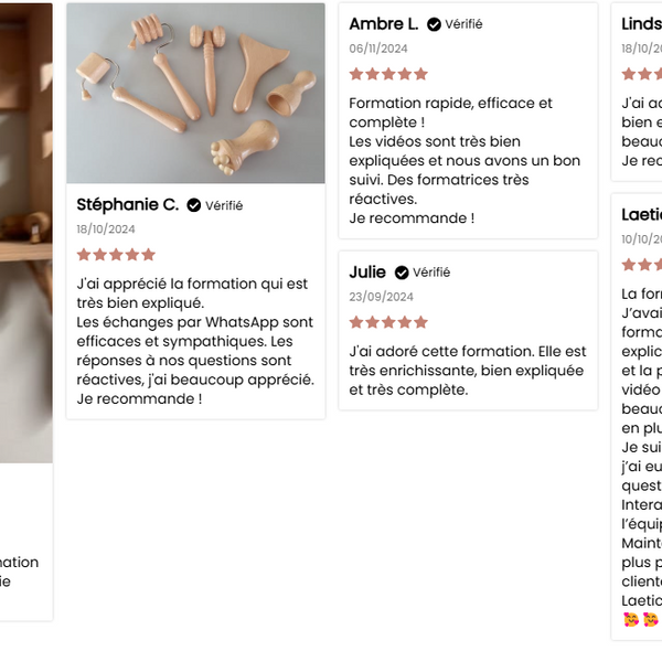 Formation en ligne  Maderothérapie Faciale + Drainage