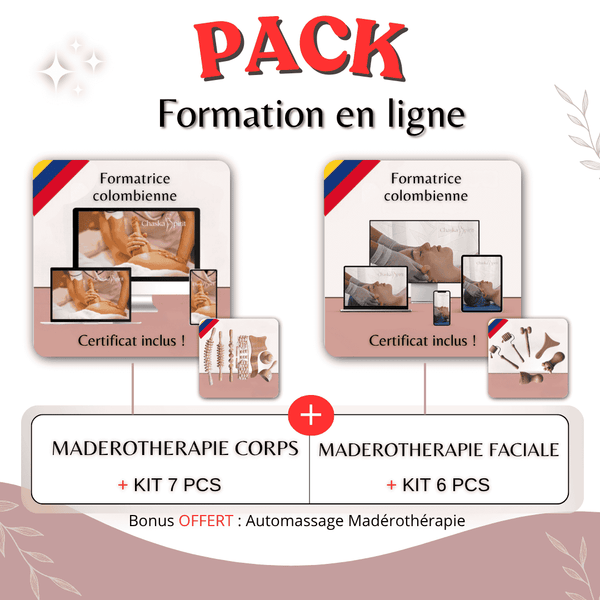Pack Formations Madérothérapie Corps + Faciale +Kits